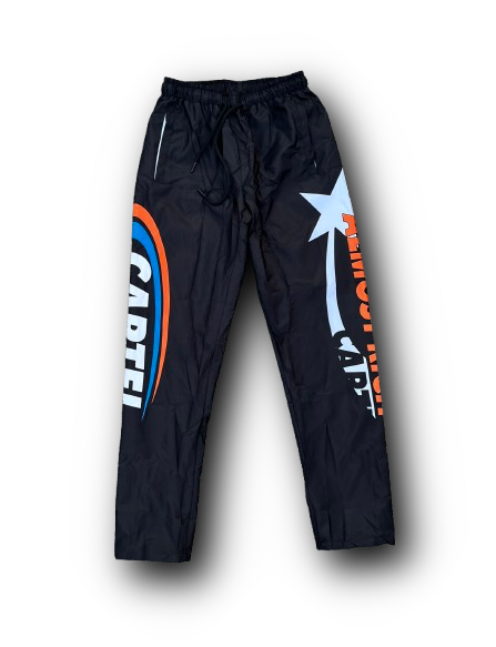 Almost Rich Black Windbreaker Pants (Limited Availability)